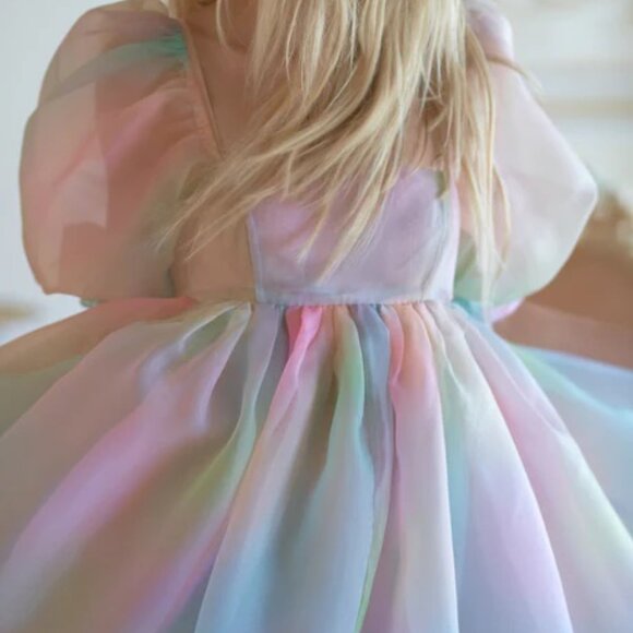 Selkie Pastel Rainbow Puff Dress - Picture 4 of 14